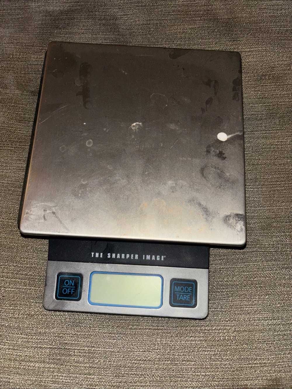 Sharper Image Black Digital Kitchen Scale with Stainless Platform